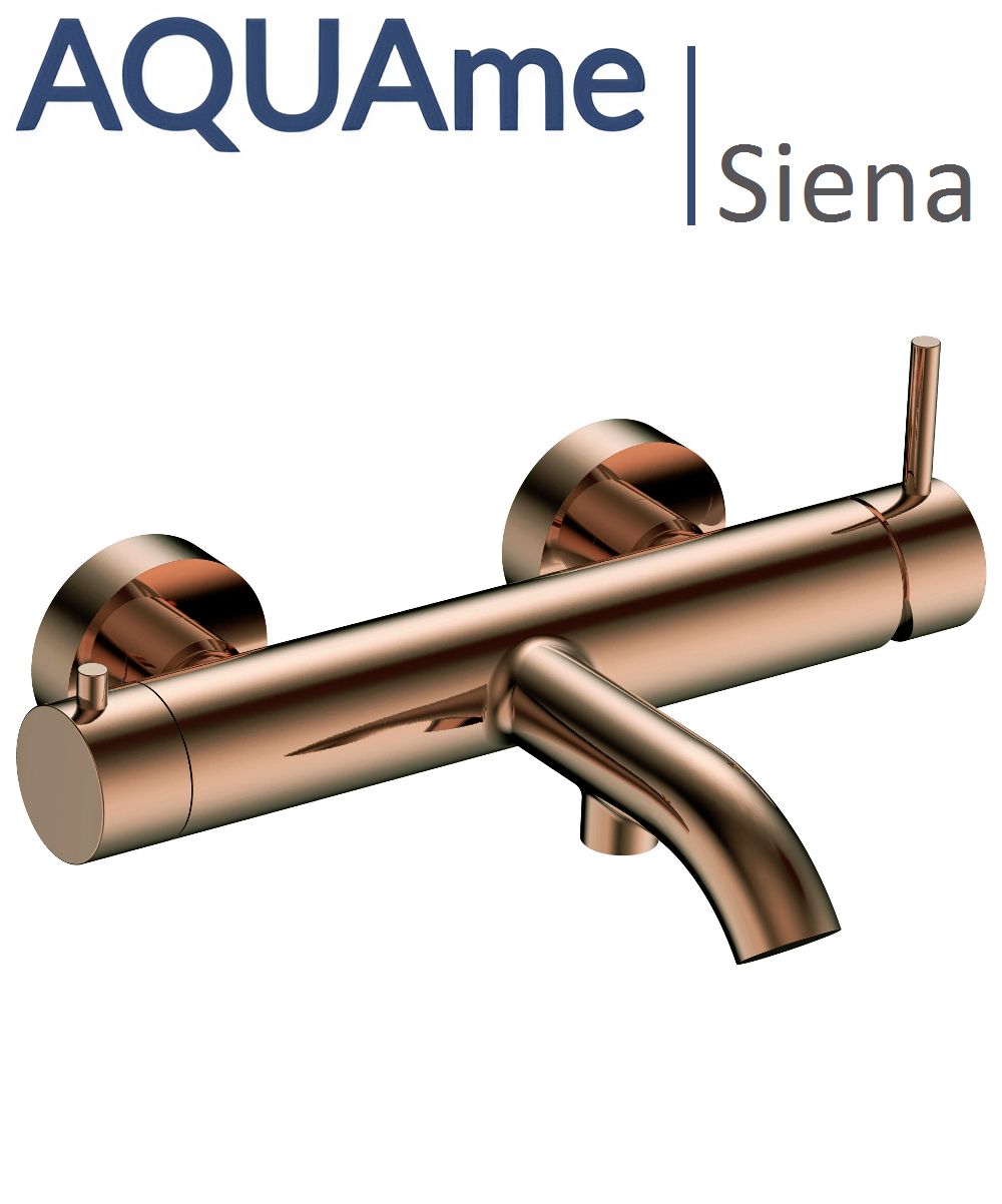 Смеситель для ванны AQUAme Siena шлифованная медь AQM6212BC